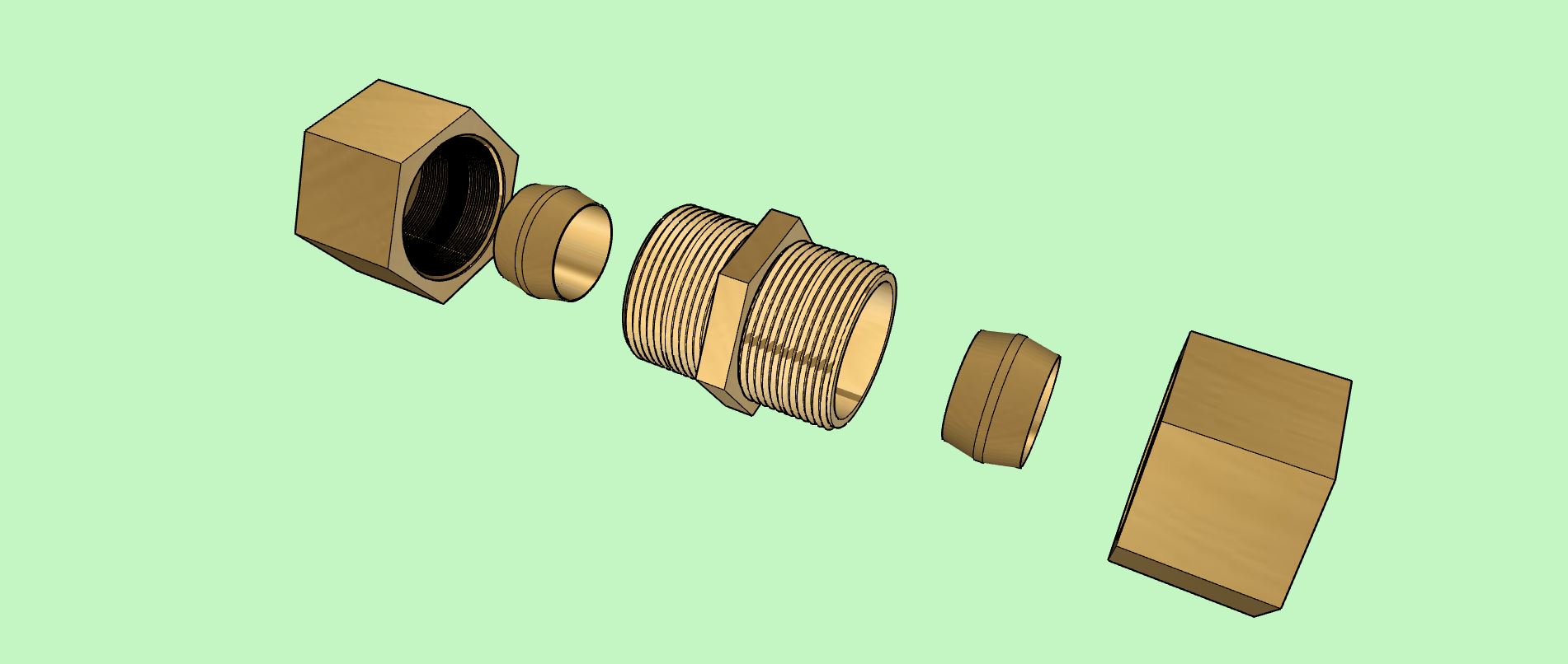 Raccord à compression olives