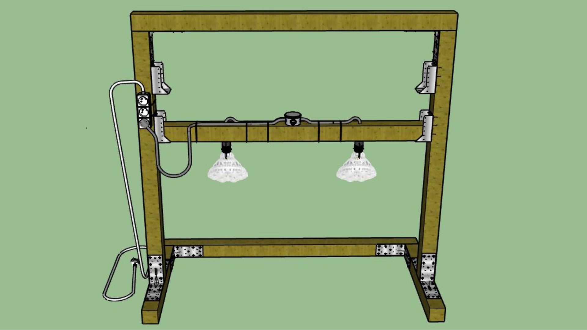 Portique lumière horticole terminé