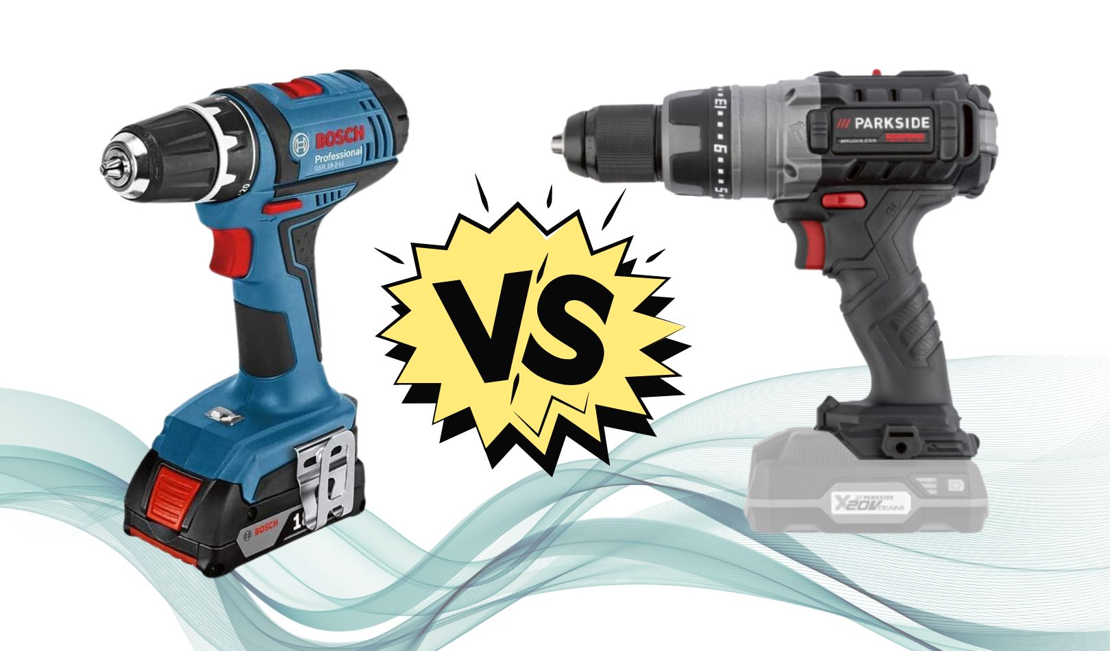 Perceuse Parkside Performance PPBSA 20-Li A1 VS Bosch Professional GSR 18-2-LI