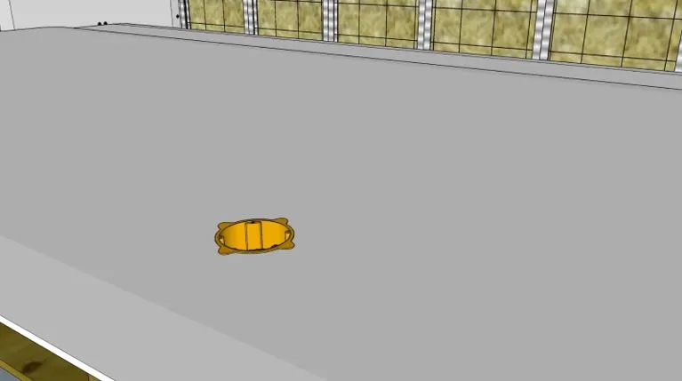 Le trou est bien adapté au boitier Vérification que le trou est bien adapté au boîtier électrique placo