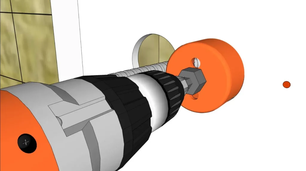 Perçage scie cloche Perçage à la scie cloche pour boîtier électrique plaque de plâtre