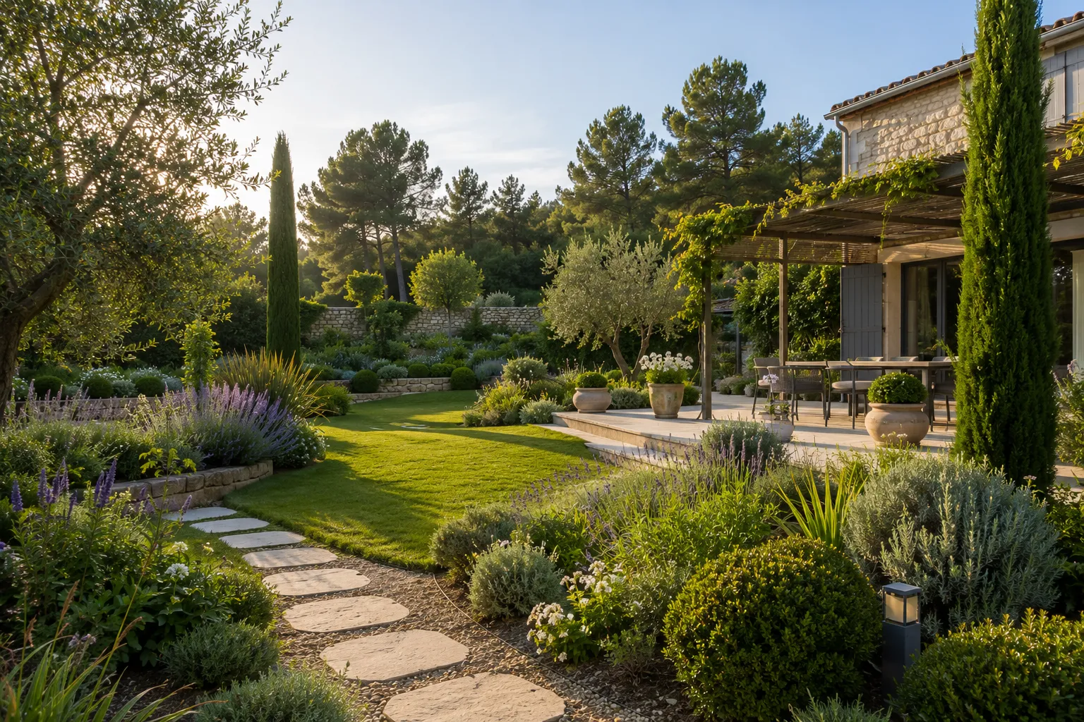 Création de jardin en Drôme Création d'un jardin en Drôme Provençale, aménagement paysager professionnel