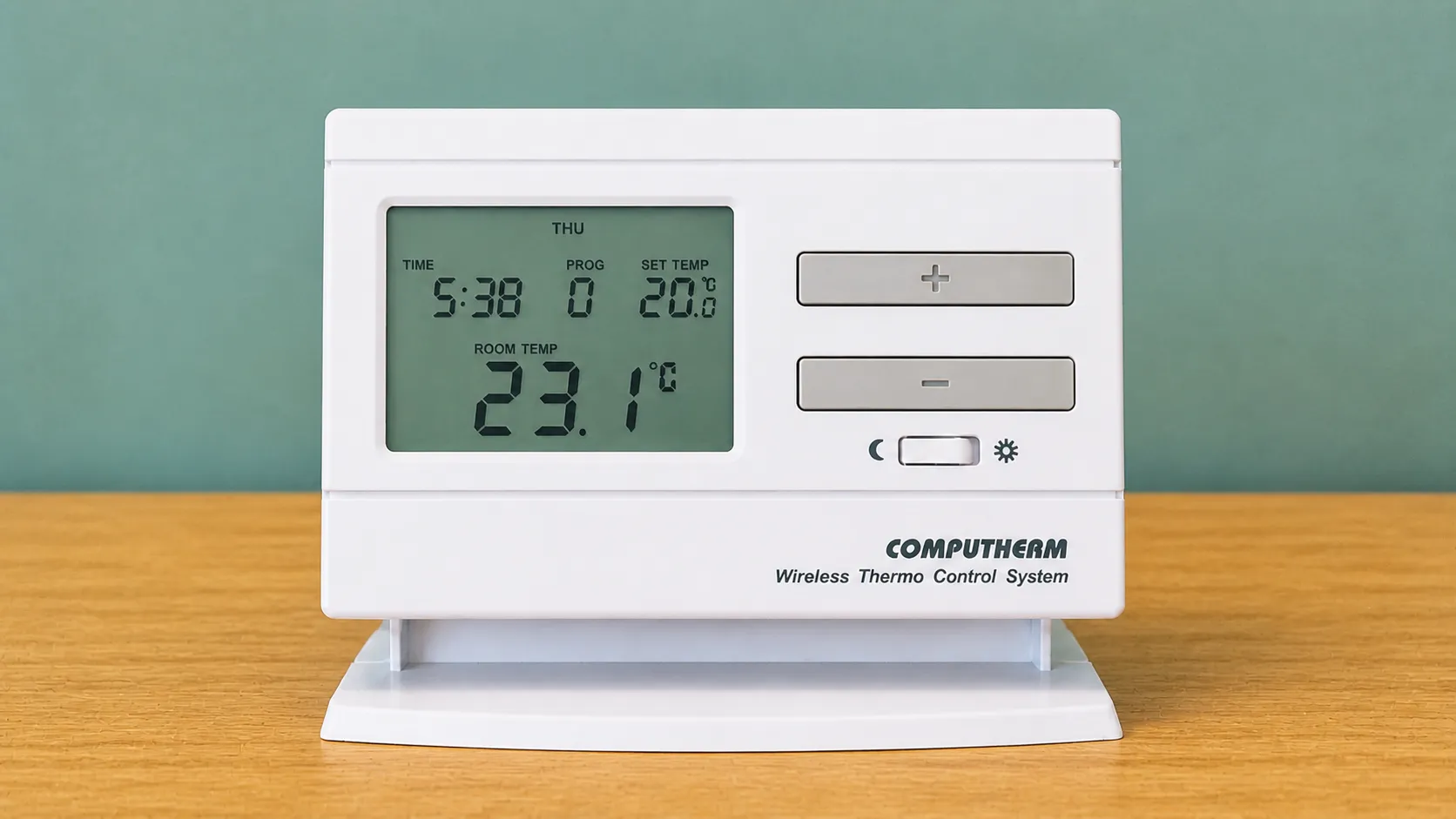 Le thermostat programmable Q7RF en cours d'utilisation Le thermostat programmable Q7RF en cours d'utilisation