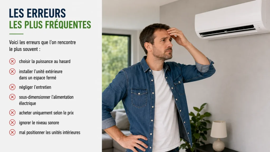 Les erreurs courantes avec la climatisation Les erreurs courantes avec la climatisation