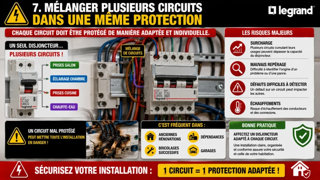 Mélanger plusieurs circuits électriques Mélanger plusieurs circuits, un risque majeur
