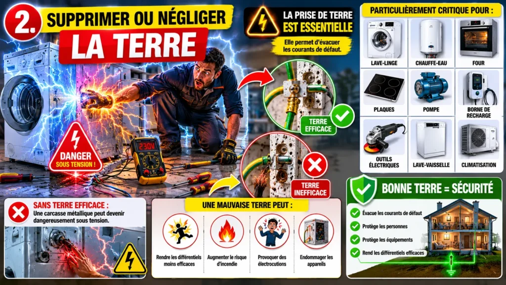 Importance de la mise à la terre en électricité Sécurité électrique importance de la mise à terre