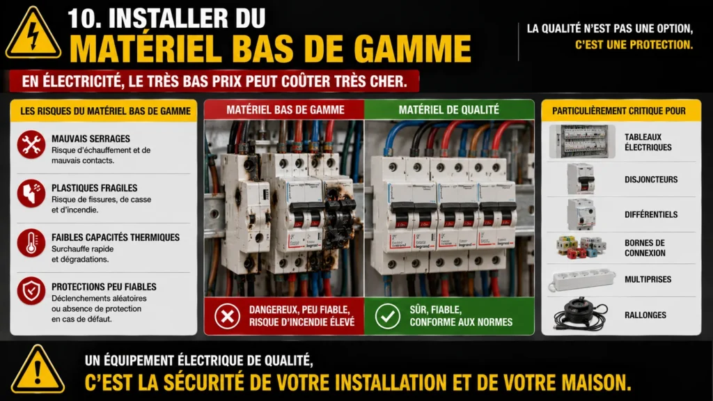Privilégier la qualité en électricité Sécurité, privilégiez la qualité