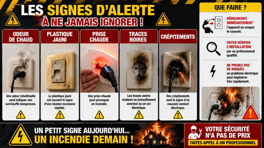 Signes d'alerte électriques dangereux Signes d'alerte électriques dangereux