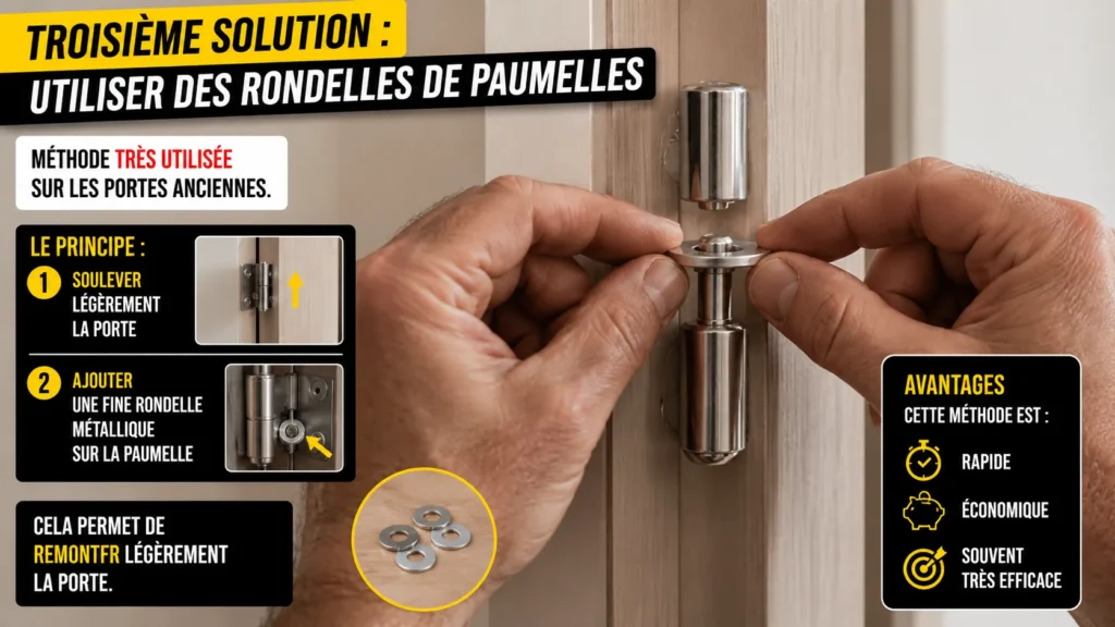 Utilisation des rondelles de paumelles Utilisation des rondelles de paumelles