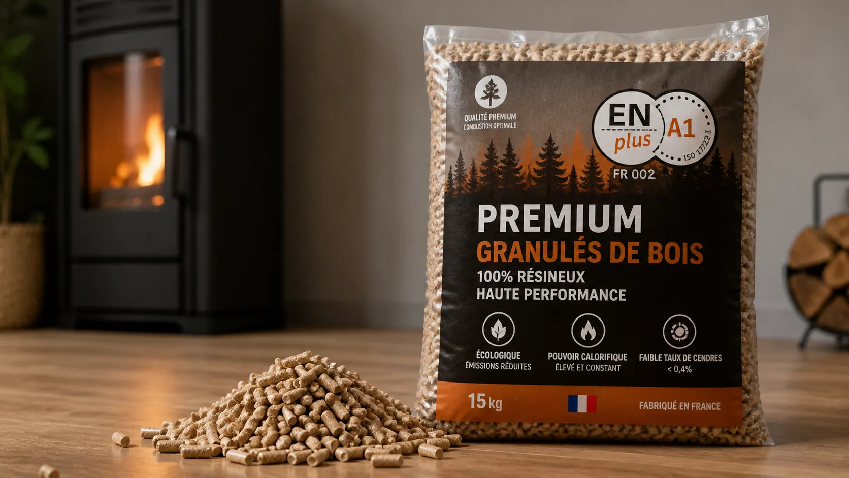 Granulés bois premium certification ENplus A1 granulés bois premium certification ENplus poêle à granulés