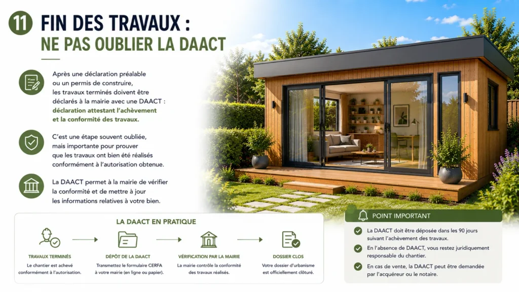 Fin des travaux DAACT expliquée Fin des travaux DAACT expliquée