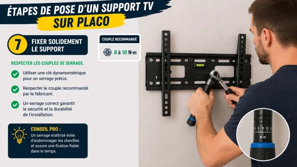 Fixer solidement le support Fixer solidement le support
