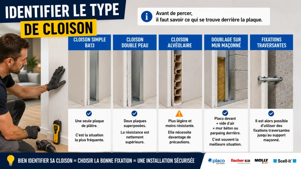 Identification du type de cloison Identification du type de cloison