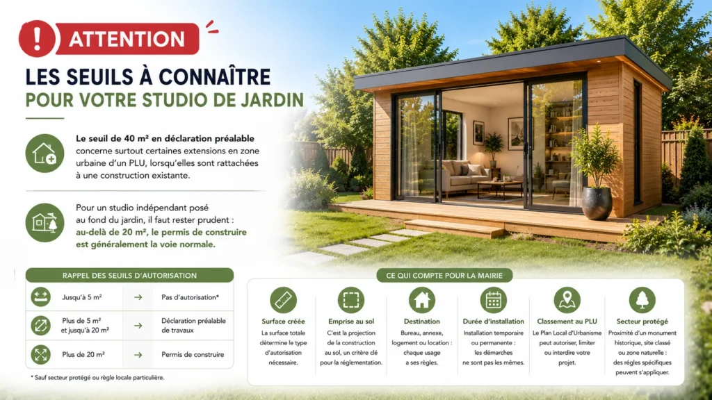 Seuils à connaître pour votre studio de jardin Seuils à connaître pour votre studio de jardin