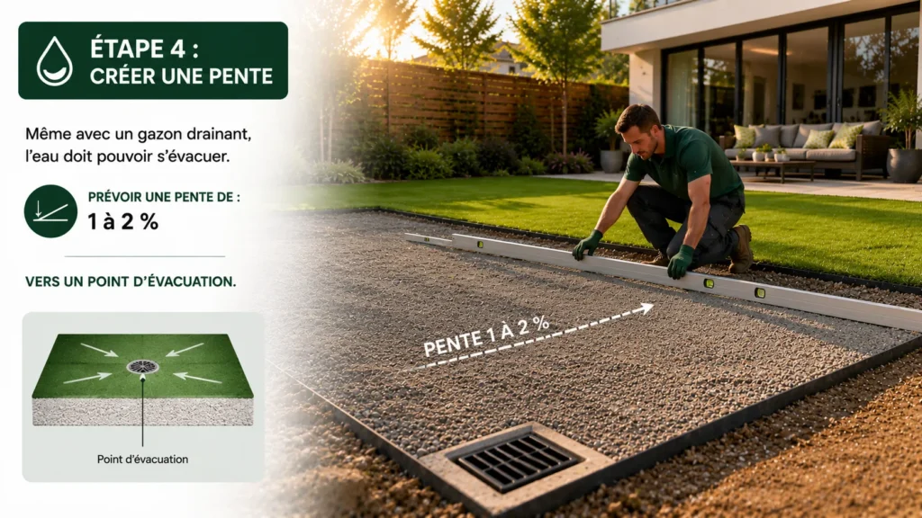 Créer une pente pour drainage Créer une pente pour drainage