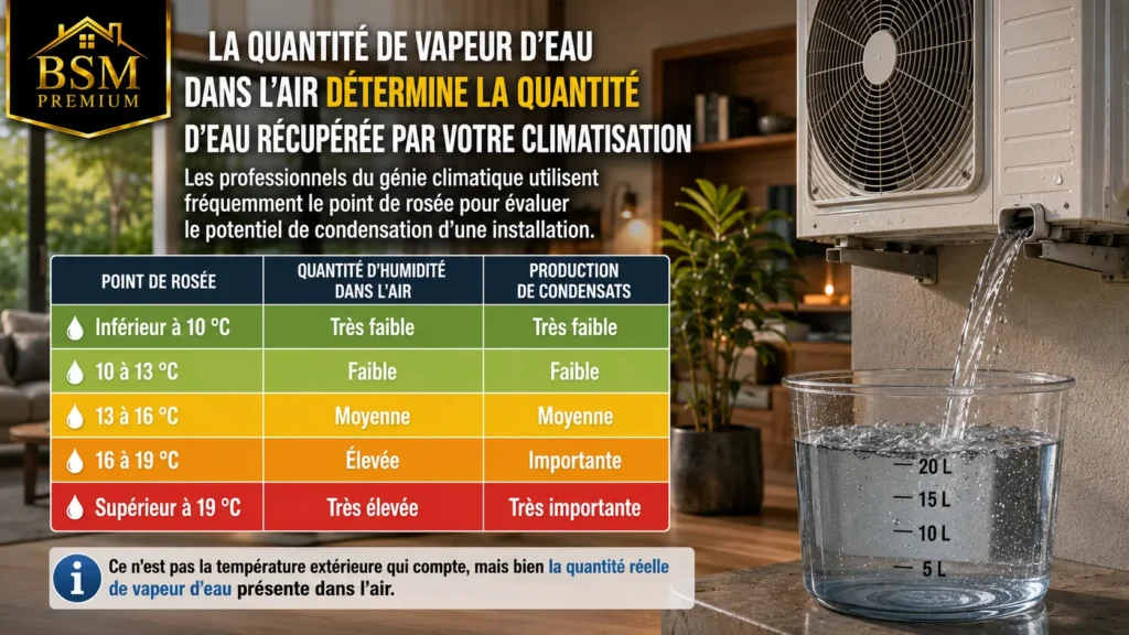 Analyse de l'humidité et condensation d'AC Analyse de l'humidité et condensation d'AC