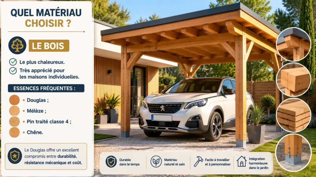 Choisir le bois pour votre Carport Choisir le bois pour votre Carport