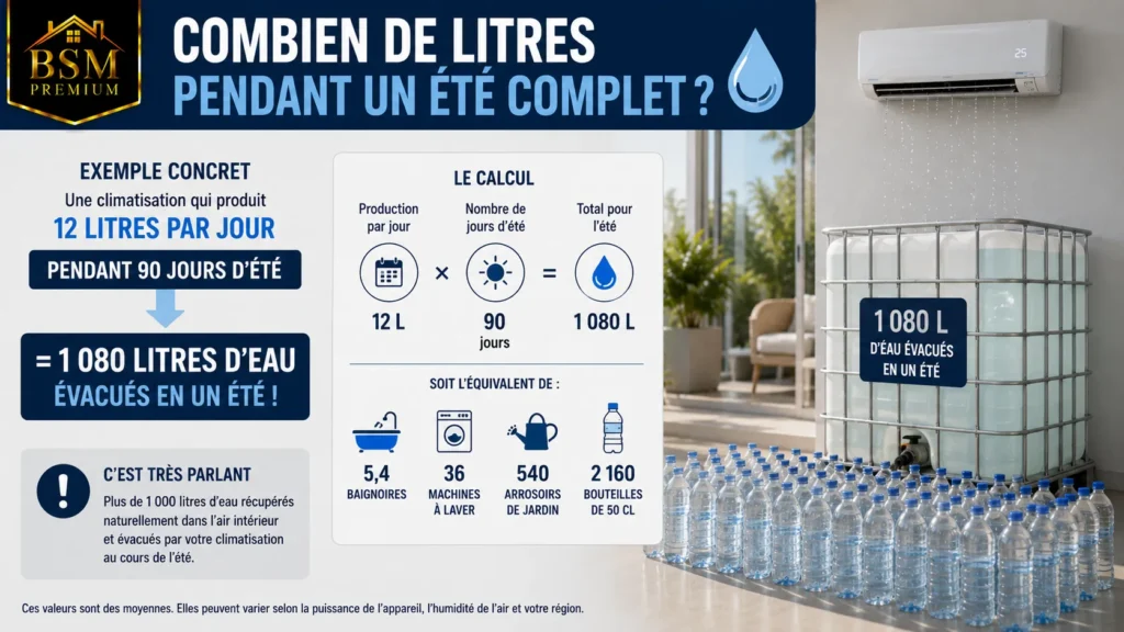 Combien d'eau évacuée en été Combien d'eau évacuée en été