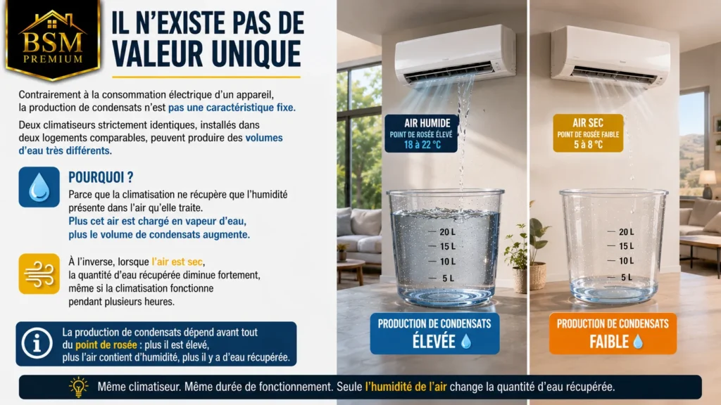 Comparaison de climatiseurs et condensats Comparaison de climatiseurs et condensats