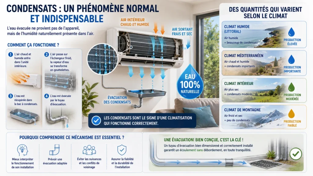 Comprendre les condensats de climatisation Comprendre les condensats de climatisation