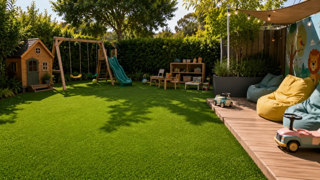 Espace de jeu ensoleillé et coloré Espace de jeu ensoleillé et coloré