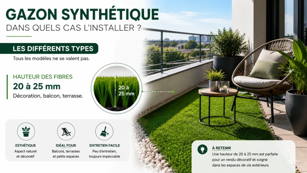 Gazon synthétique pour balcon et terrasse Gazon synthétique pour balcon et terrasse