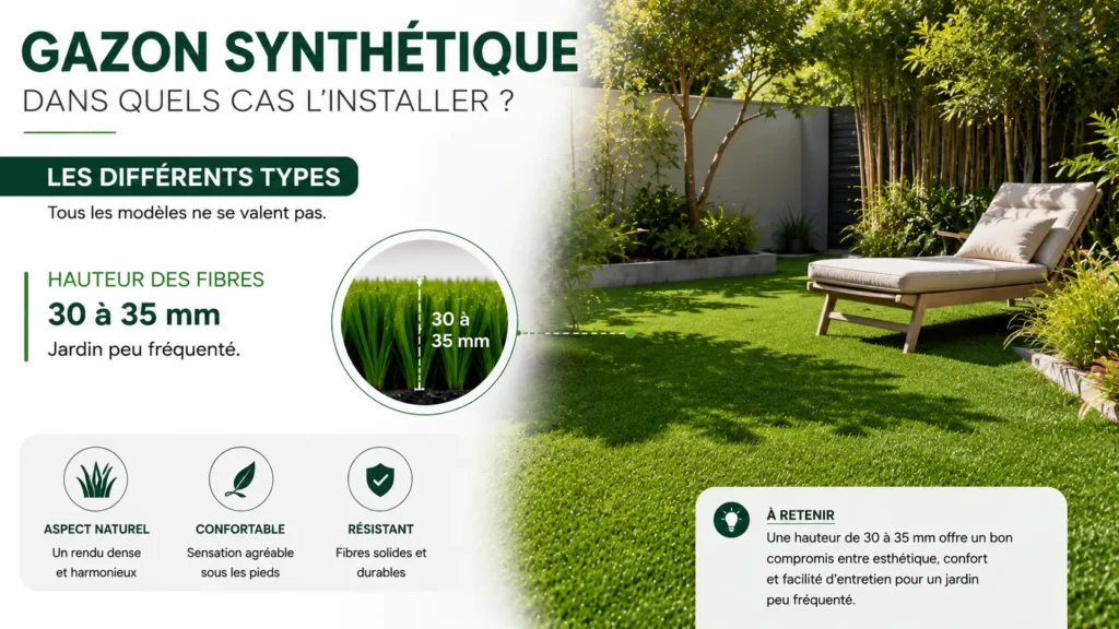 Gazon synthétique pour un jardin élégant Gazon synthétique pour un jardin élégant