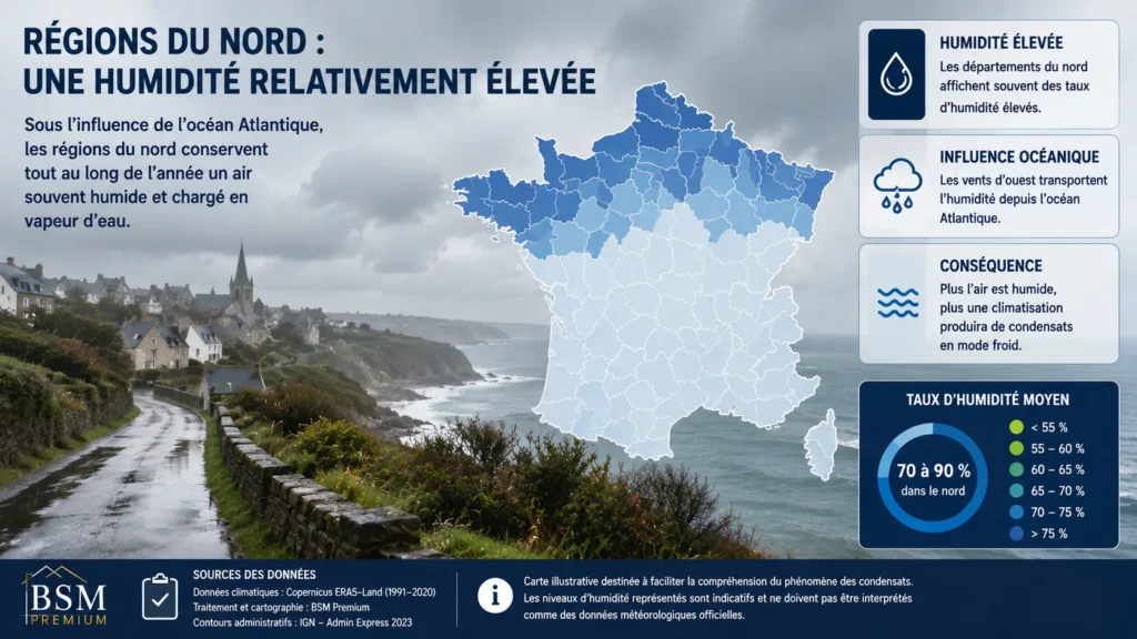Humidité élevée dans les régions du nord Humidité élevée dans les régions du nord