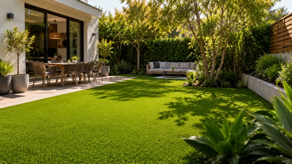 Jardin moderne lumineux et chaleureux Jardin moderne lumineux et chaleureux