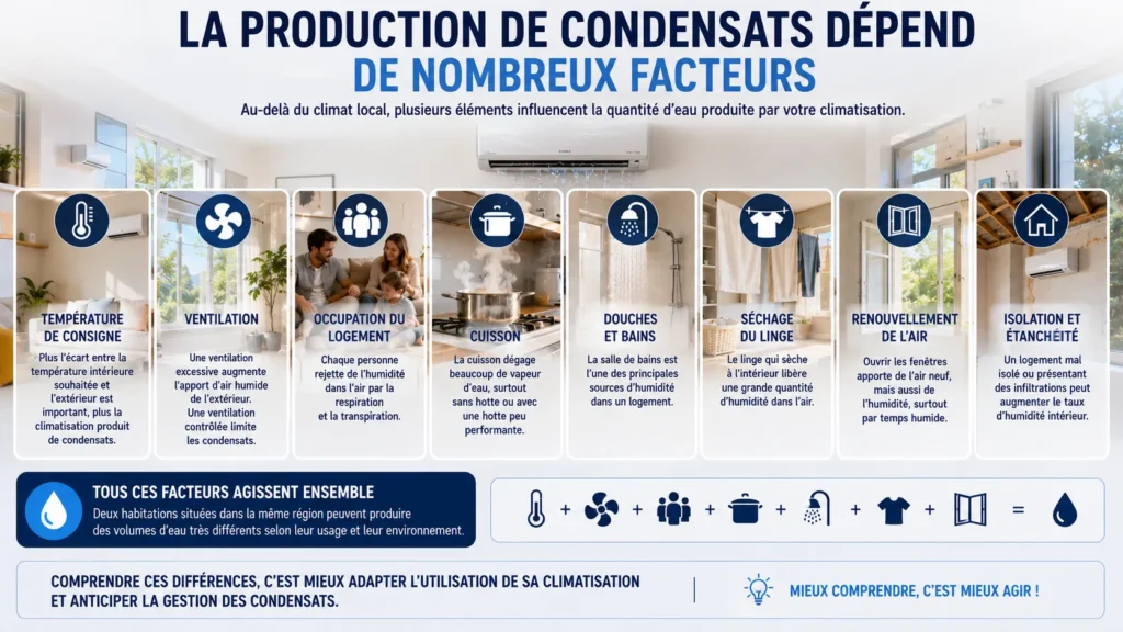 Les facteurs influençant la production de condensats Les facteurs influençant la production de condensats