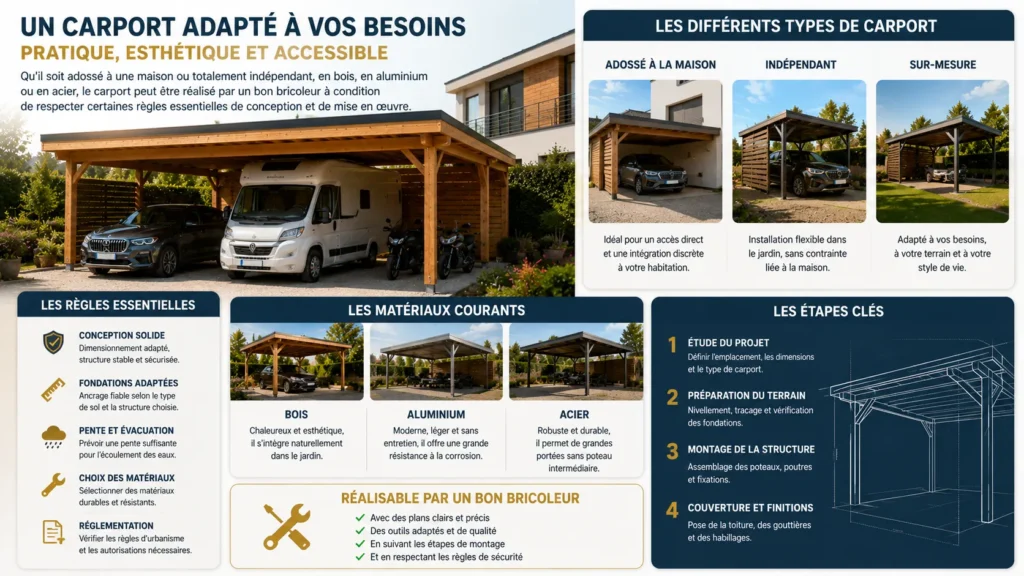 Un carport adapté à vos besoins Un carport adapté à vos besoins