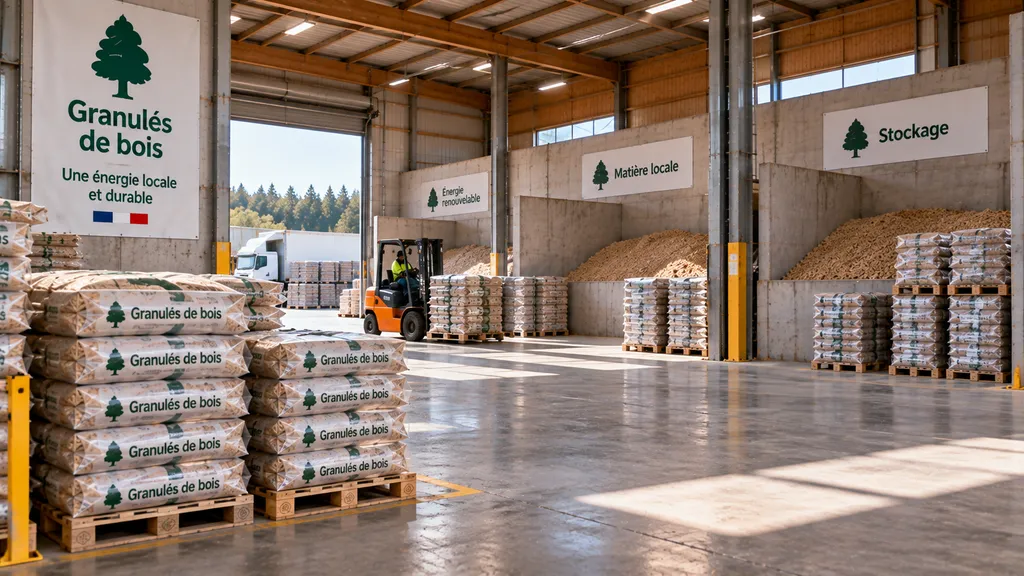 Entrepôt de granulés de bois français Entrepôt de granulés de bois français