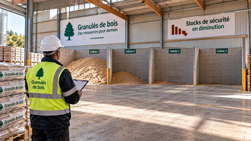 Entrepôt de granulés aux stocks réduits Entrepôt de granulés aux stocks réduits