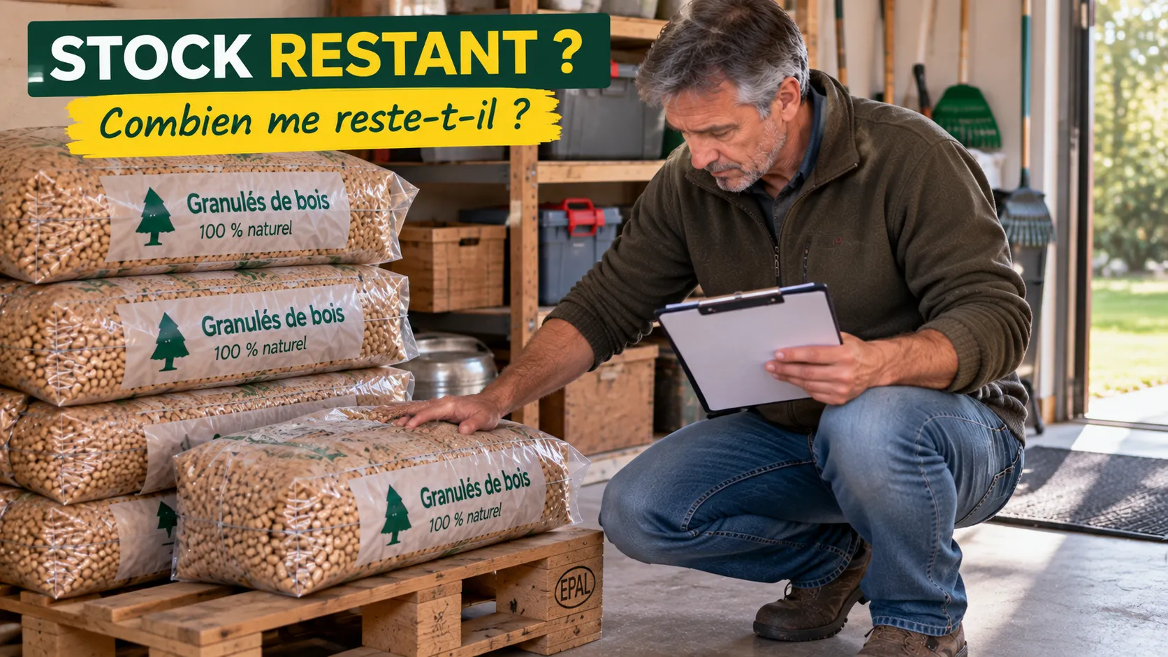 Vérification du stock de granulés Vérification du stock de granulés