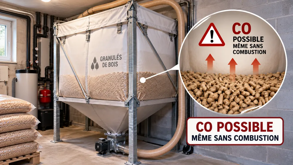 Alerte CO dans un silo à granulés Alerte CO dans un silo à granulés
