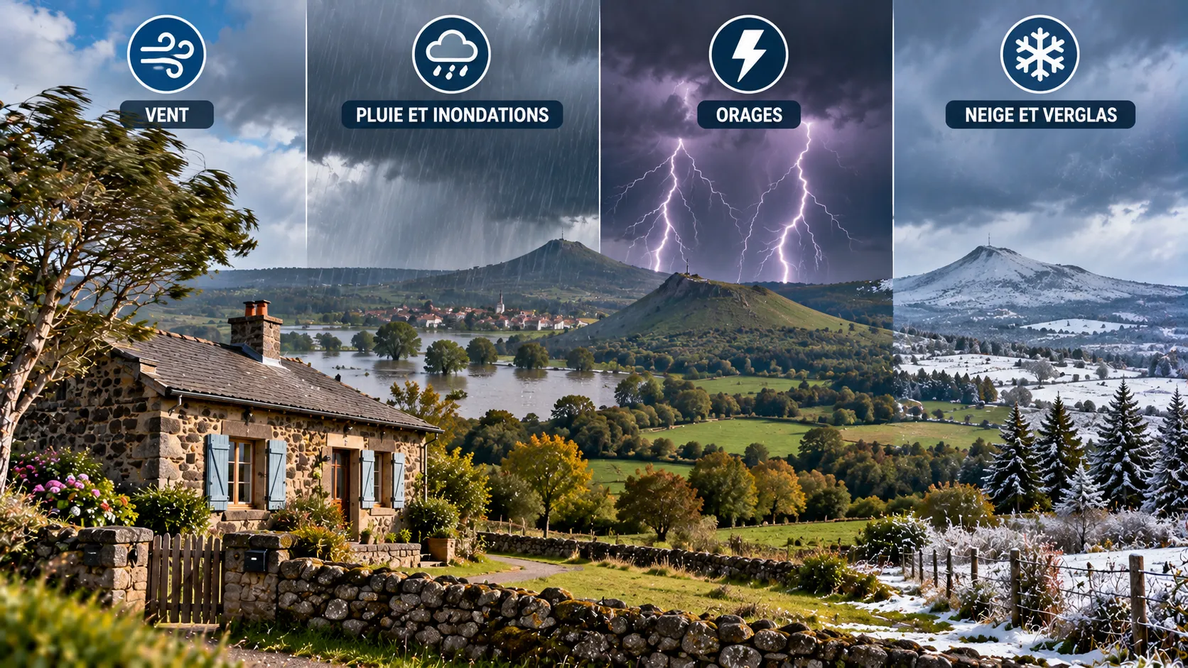 Quatre visages du climat rural français Quatre visages du climat rural français