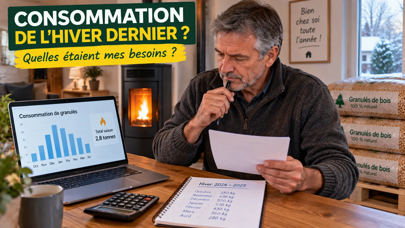 Suivi de consommation hivernale aux granulés Suivi de consommation hivernale aux granulés