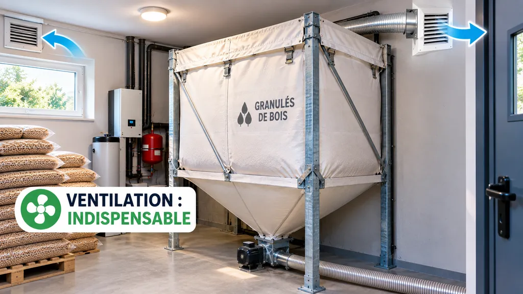Ventilation indispensable pour silo à granulés Ventilation indispensable pour silo à granulés