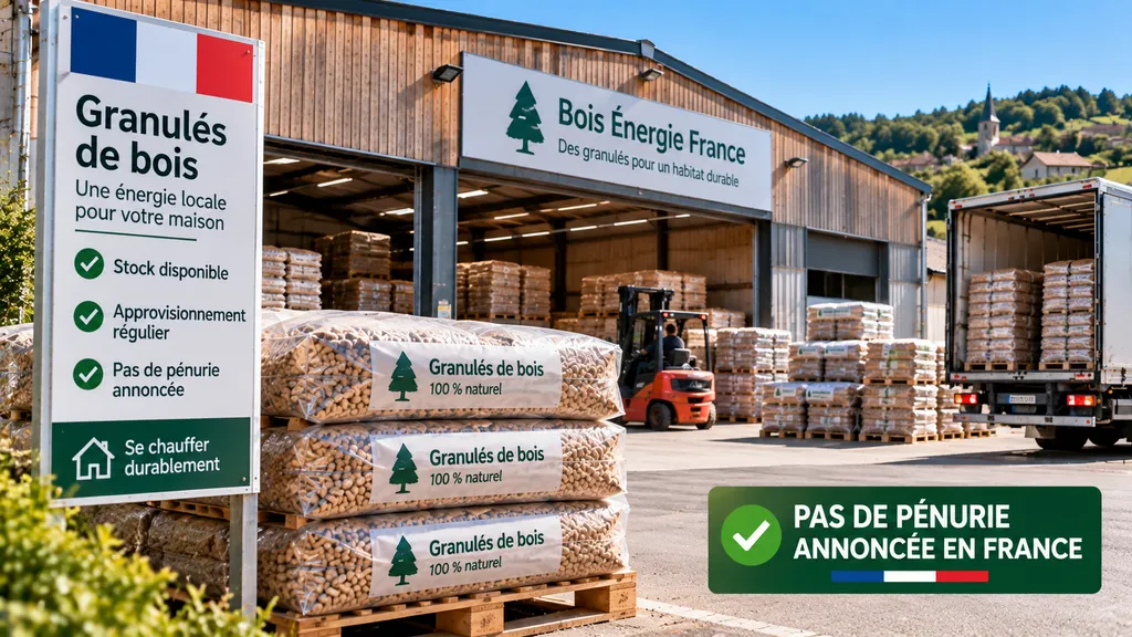Dépôt de granulés français ensoleillé Dépôt de granulés français ensoleillé