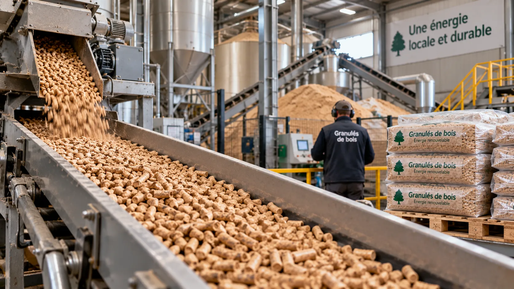 Production de granulés de bois durable Production de granulés de bois durable