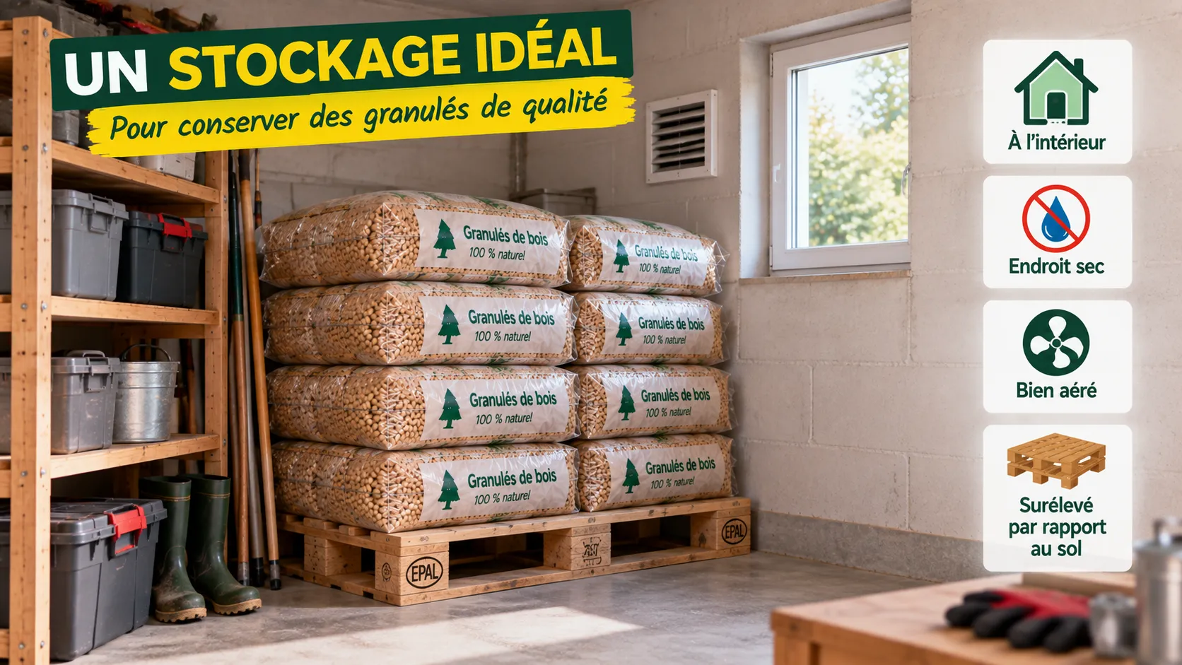 Stockage idéal des granulés de bois Stockage idéal des granulés de bois