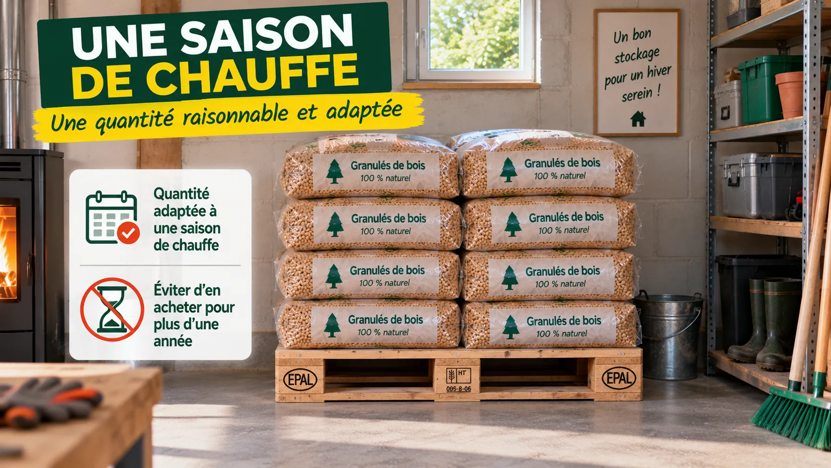 Stock de granulés pour l’hiver Stock de granulés pour l’hiver