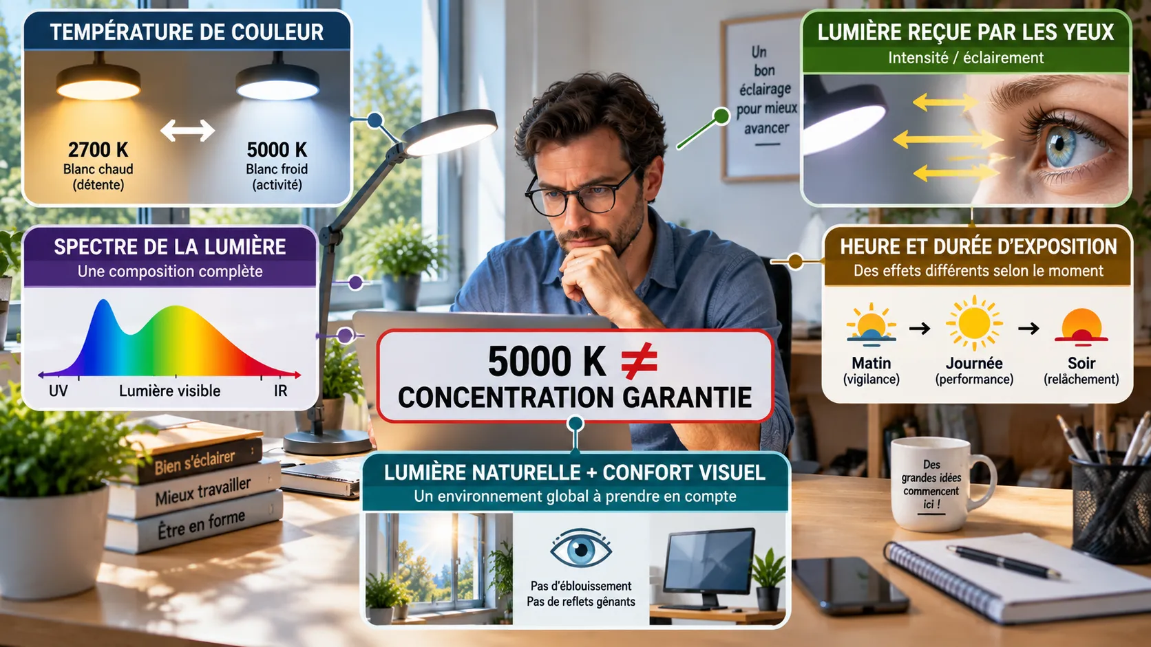 Éclairage et concentration au travail Éclairage et concentration au travail