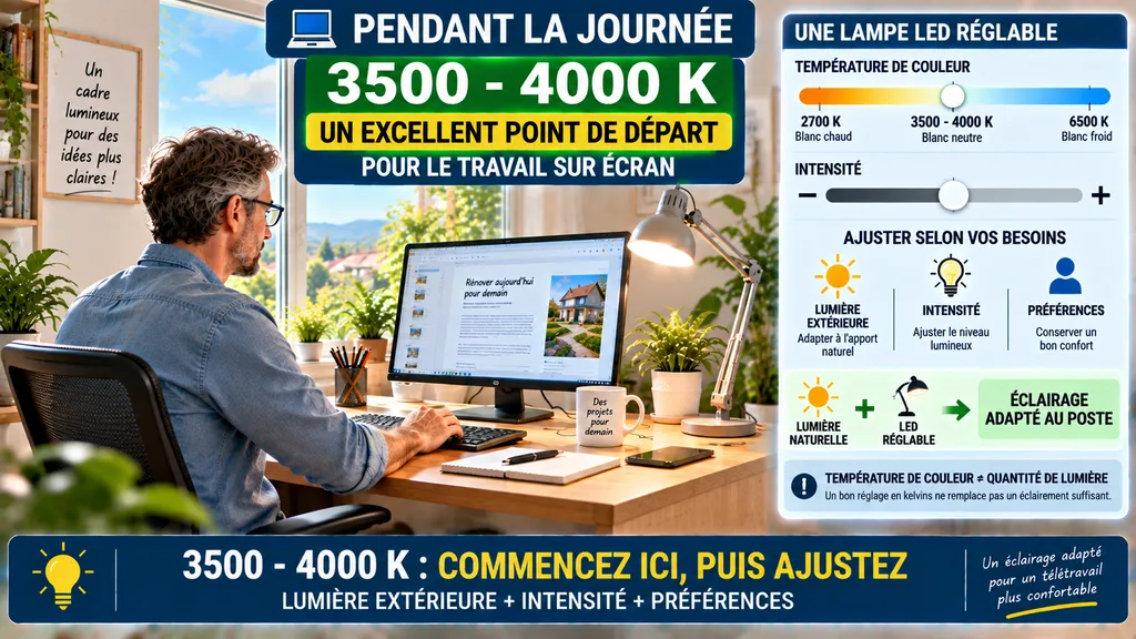 Éclairage idéal pour le télétravail Éclairage idéal pour le télétravail