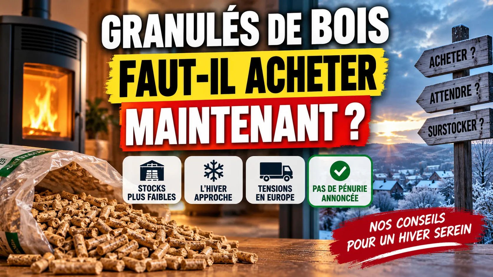 Granulés de bois acheter maintenant