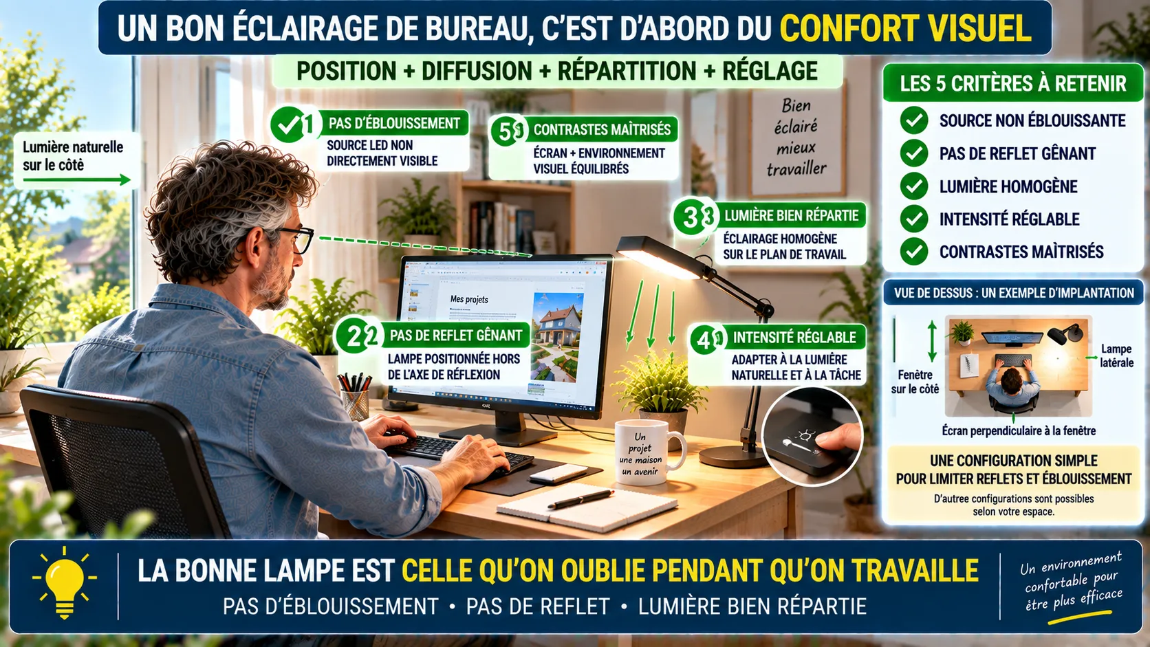 Guide d’éclairage pour bureau confortable Guide d’éclairage pour bureau confortable