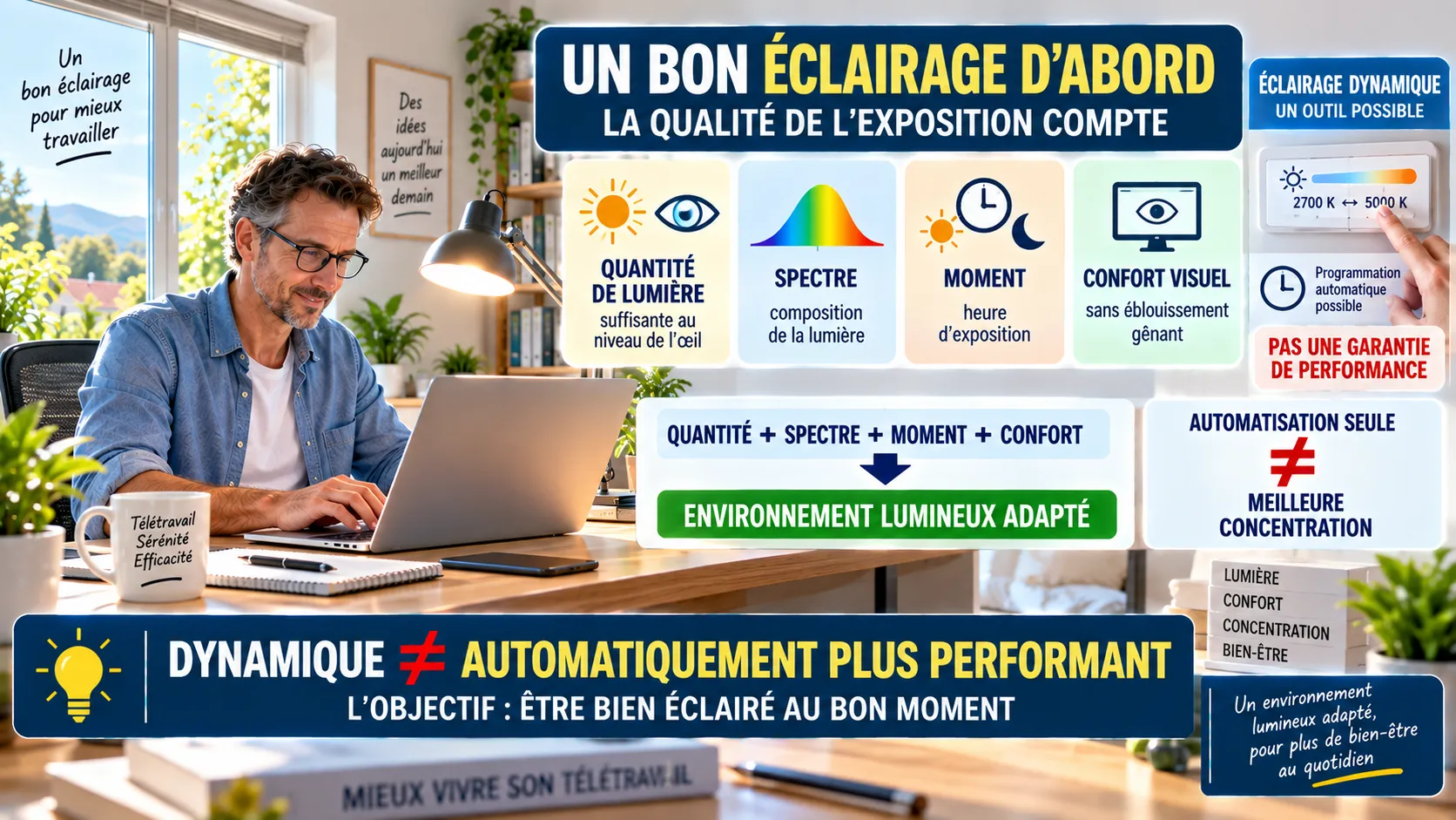 Infographie sur l’éclairage au travail Infographie sur l’éclairage au travail