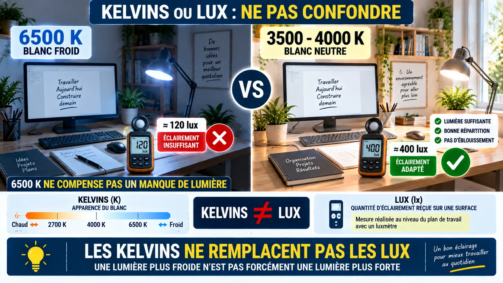 Kelvins ou lux le bon éclairage Kelvins ou lux le bon éclairage