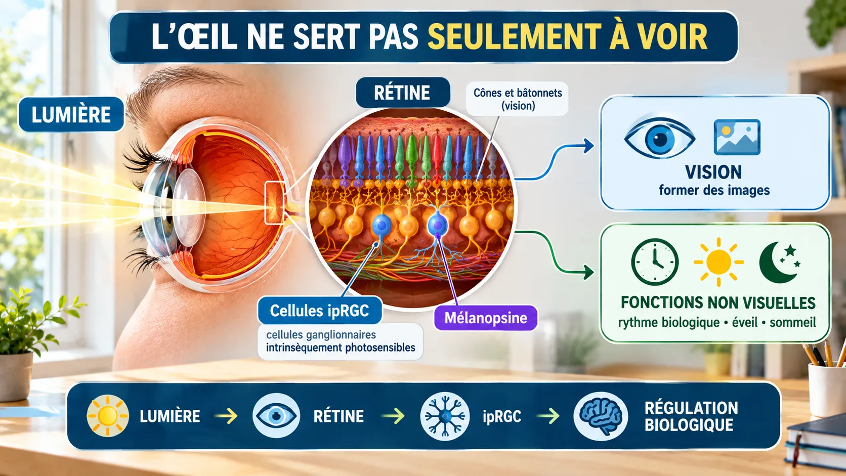 Lumière, rétine et fonctions biologiques Lumière, rétine et fonctions biologiques