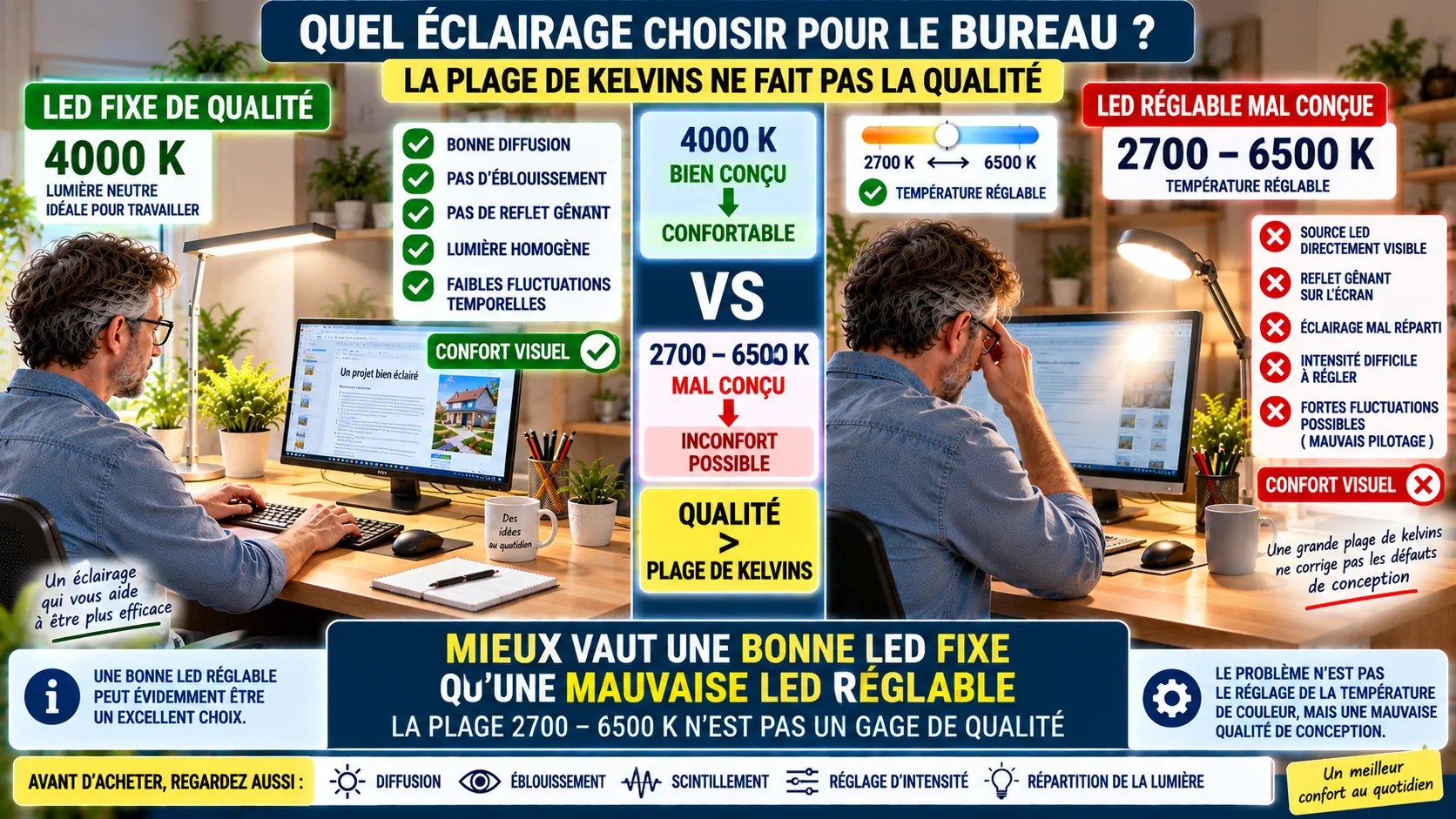 Quel éclairage choisir pour le bureau Quel éclairage choisir pour le bureau